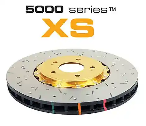 DBA 5000 Crossed & 2-Piece Slotted Brake Rotor (Gold Hat) - R32-R34 GT-R